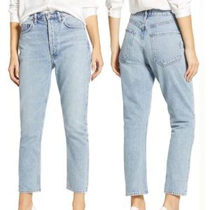 Agolde Riley High Waist Crop Straight Leg Jeans